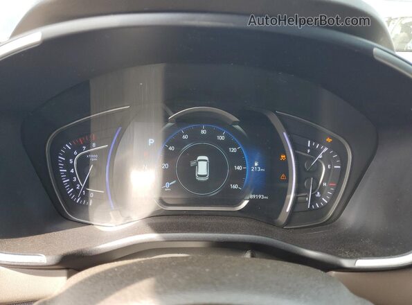 5NMS33AD1KH136580 2019 HYUNDAI SANTA Blue Widok zestawu wskaźników