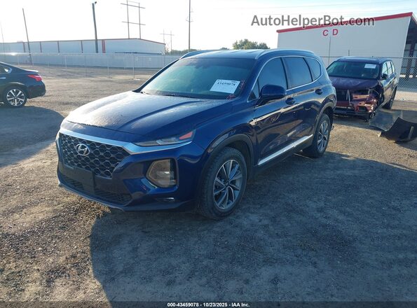 5NMS33AD2LH265526 2020 HYUNDAI SANTA FE Синий Передняя левая четверть