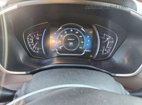 5NMS33AD9LH190386 2020 HYUNDAI SANTA Черный Вид щитка приборов