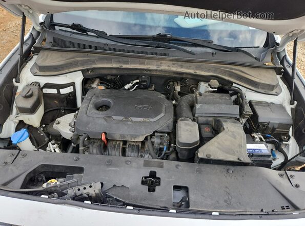 5NMS33ADXLH144985 2020 HYUNDAI SANTA White Engine compartment view
