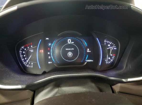 5NMS3CAD1LH156104 2020 HYUNDAI SANTA Blue Вид щитка приладів