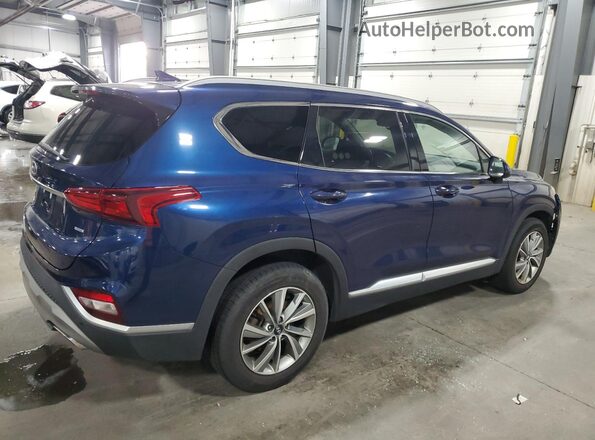 5NMS3CAD1LH156104 2020 HYUNDAI SANTA Blue Задня права чверть
