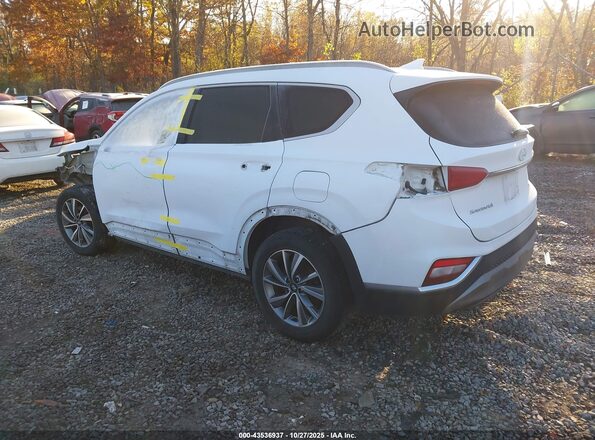 5NMS3CAD4KH059848 2019 HYUNDAI SANTA FE Белый Задняя левая четверть