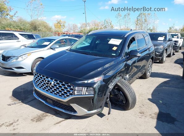 5NMS3DA10PH024131 2023 HYUNDAI SANTA FE HYBRID Black წინა მარცხენა ხედი სამი მეოთხედიდან