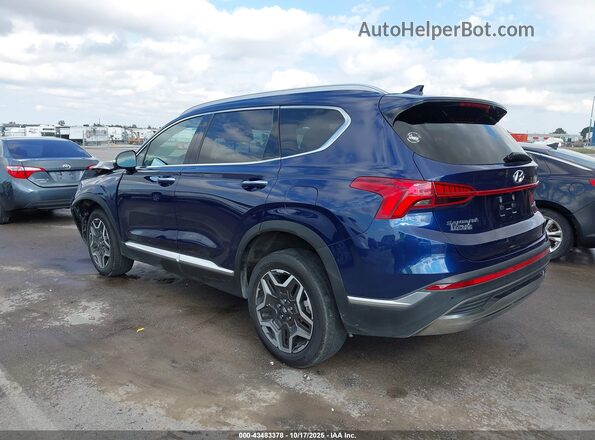 5NMS3DA13PH004696 2023 HYUNDAI SANTA FE HYBRID Синий Задняя левая четверть