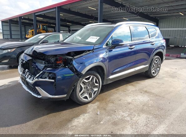 5NMS3DA13PH004696 2023 HYUNDAI SANTA FE HYBRID Синий Передняя левая четверть