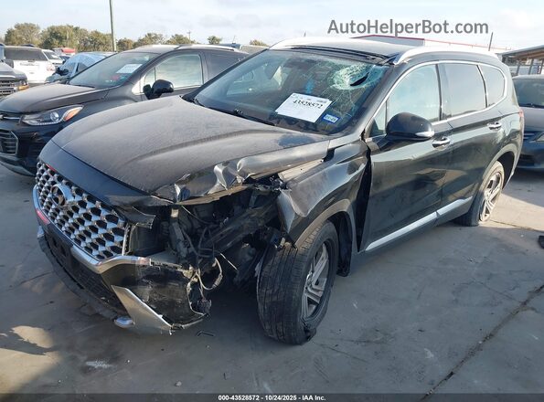 5NMS3DAJ3NH445581 2022 HYUNDAI SANTA FE Черный Передняя левая четверть