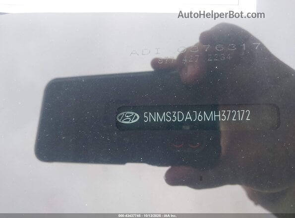 5NMS3DAJ6MH372172 2021 HYUNDAI SANTA FE Серый Вид подкапотного пространства