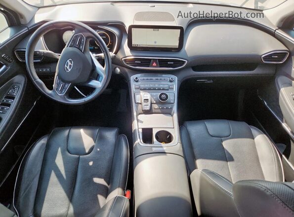 5NMS44AL8MH312599 2021 HYUNDAI SANTA Blue Vista del salpicadero
