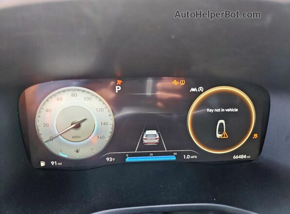 5NMS44AL8MH312599 2021 HYUNDAI SANTA Blue Vista del cuadro de instrumentos