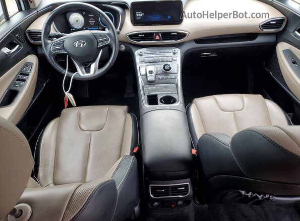 5NMS44AL9MH318895 2021 HYUNDAI SANTA White Вид панелі приладів
