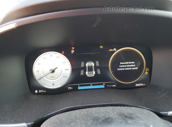 5NMS4DAL6PH614851 2023 HYUNDAI SANTA Charcoal Вид щитка приладів