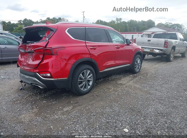 5NMS53ADXLH265123 2020 HYUNDAI SANTA FE Красный Задняя правая четверть