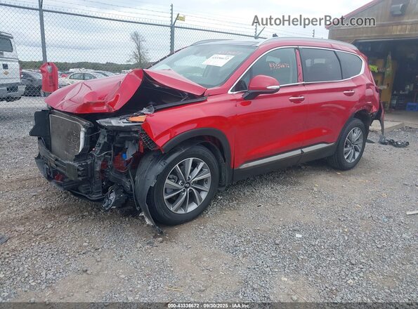 5NMS53ADXLH265123 2020 HYUNDAI SANTA FE Красный Передняя левая четверть