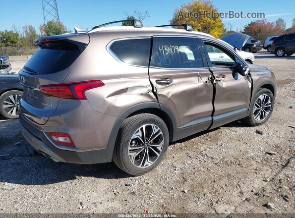 5NMS5CAA2LH266255 2020 HYUNDAI SANTA FE Коричневый Задняя правая четверть