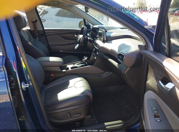 5NMS5CAD3LH285665 2020 HYUNDAI SANTA FE Blue Widok wnętrza z przodu
