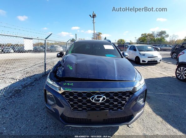 5NMS5CAD3LH285665 2020 HYUNDAI SANTA FE Blue Widok zestawu wskaźników