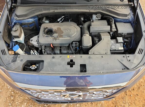 5NMS5CAD4LH281916 2020 HYUNDAI SANTA Blue Engine compartment view