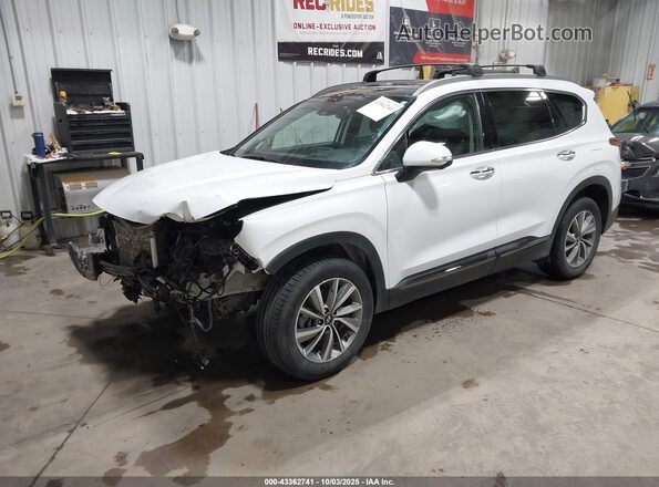 5NMS5CAD6LH214864 2020 HYUNDAI SANTA FE Белый Передняя левая четверть