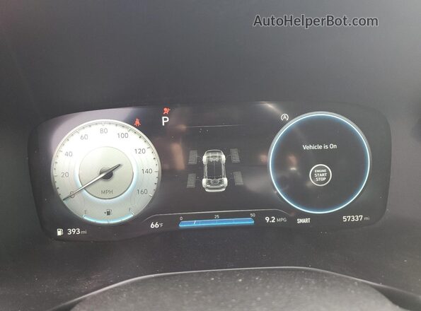 5NMS5DAL7NH396784 2022 HYUNDAI SANTA FE CALLIGRAPHY Gray ხელსაწყოთა პანელის ხედი