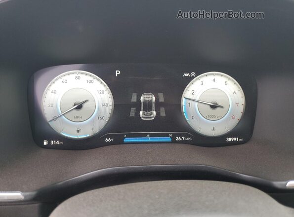 5NMS6DAJ0MH346898 2021 HYUNDAI SANTA Gray Instrument cluster view
