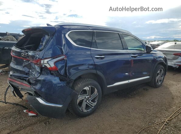 5NMS6DAJ7MH317401 2021 HYUNDAI SANTA Blue Trasero derecho