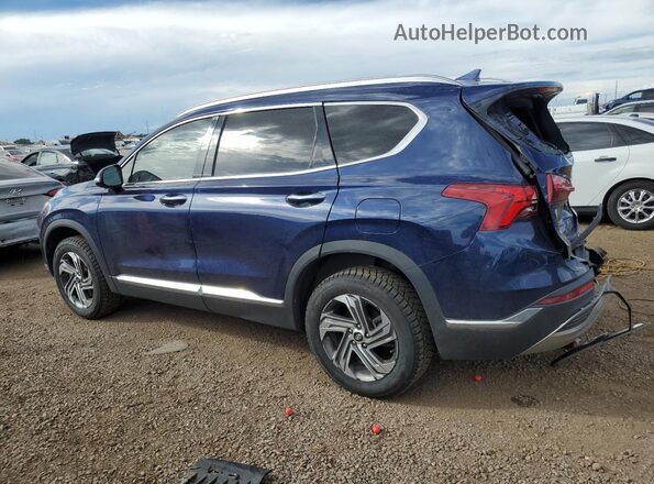 5NMS6DAJ7MH317401 2021 HYUNDAI SANTA Blue Trasero izquierdo