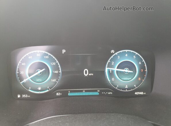 5NMS6DAJ7MH317401 2021 HYUNDAI SANTA Blue Vista del cuadro de instrumentos