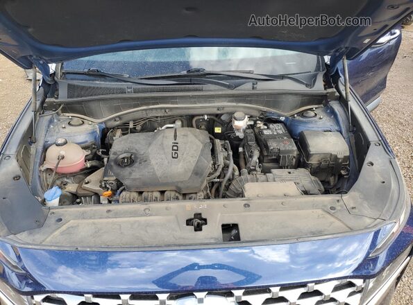 5NMS6DAJ7MH317401 2021 HYUNDAI SANTA Blue Vista del compartimento del motor