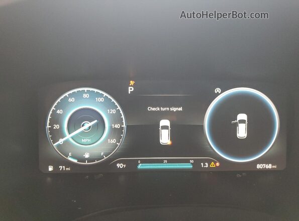 5NMS6DAJXMH348450 2021 HYUNDAI SANTA Black Instrument cluster view