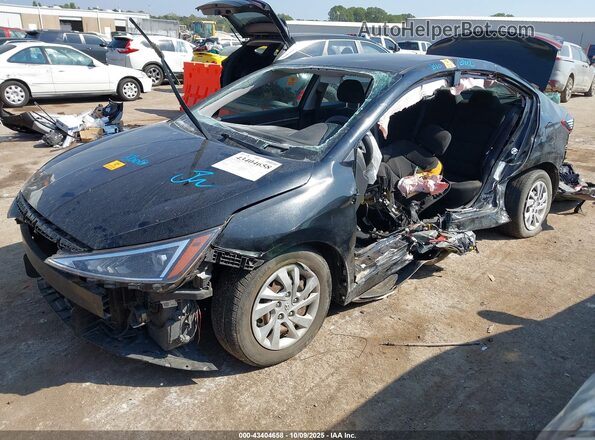 5NPD74LF3LH555830 2020 HYUNDAI ELANTRA Black Առջևի ձախ երեք քառորդ տեսարան