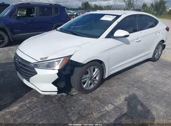5NPD84LF0LH569052 2020 HYUNDAI ELANTRA White Առջևի ձախ երեք քառորդ տեսարան