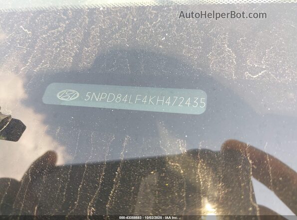 5NPD84LF4KH472435 2019 HYUNDAI ELANTRA Silver 
