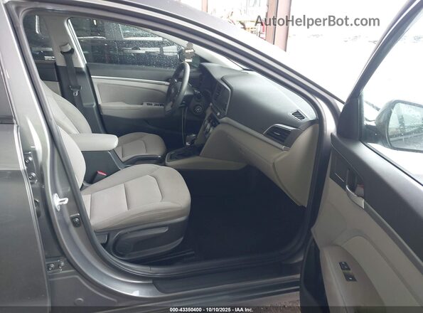 5NPD84LF4KH484407 2019 HYUNDAI ELANTRA Серый Вид салона спереди