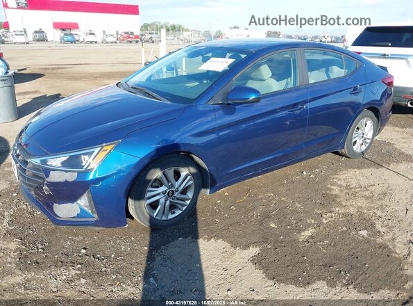 5NPD84LF4LH556921 2020 HYUNDAI ELANTRA Blue Առջևի ձախ երեք քառորդ տեսարան