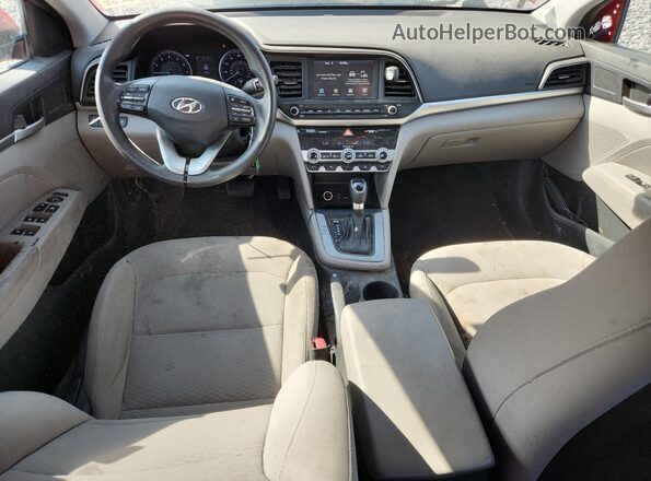 5NPD84LF7LH531432 2020 HYUNDAI ELANTRA Red Առջևի վահանակի տեսք