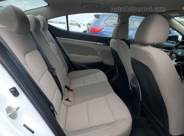 5NPD84LF7LH610132 2020 HYUNDAI ELANTRA White Rear seats view
