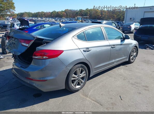 5NPD84LF8JH358355 2018 HYUNDAI ELANTRA Gray Trasero derecho