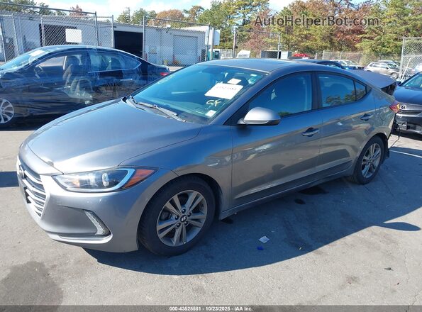 5NPD84LF8JH358355 2018 HYUNDAI ELANTRA Gray Vista tres cuartos delantera izquierda