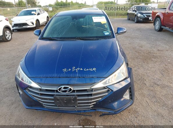 5NPD94LA8LH601960 2020 HYUNDAI ELANTRA Синий Вид задней части салона