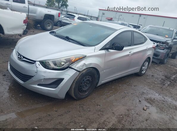 5NPDH4AE2GH725785 2016 HYUNDAI ELANTRA Silver Առջևի ձախ երեք քառորդ տեսարան
