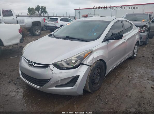 5NPDH4AE2GH725785 2016 HYUNDAI ELANTRA Silver Դիմացի տեսք