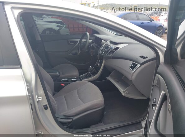 5NPDH4AE2GH725785 2016 HYUNDAI ELANTRA Silver Սալոնի դիմացի տեսք
