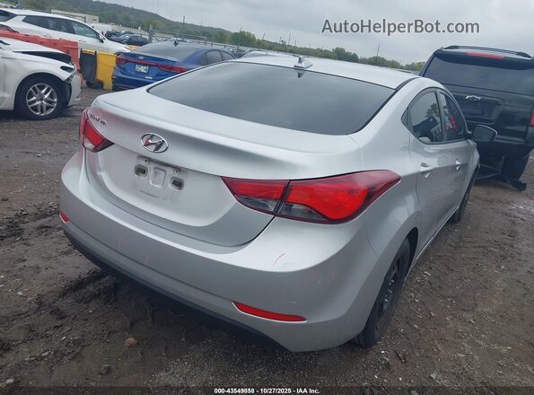5NPDH4AE2GH725785 2016 HYUNDAI ELANTRA Silver Հետևի աջ