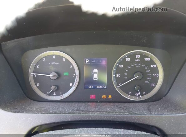 5NPE24AF4GH297345 2016 HYUNDAI SONATA Silver Widok tylnych siedzeń