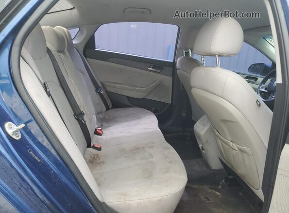 5NPE24AF5JH601886 2018 HYUNDAI SONATA Blue Вид задніх сидінь