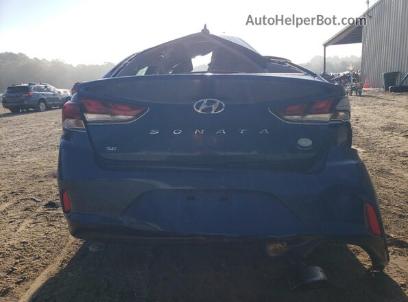 5NPE24AF8JH701240 2018 HYUNDAI SONATA Blue უკანა ხედი