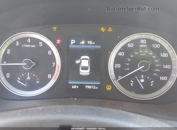 5NPE34AF0KH808636 2019 HYUNDAI SONATA Черный Вид задних сидений