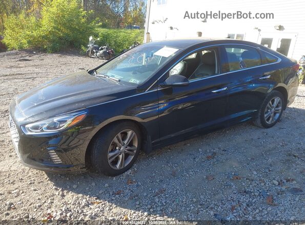 5NPE34AF0KH808636 2019 HYUNDAI SONATA Черный Передняя левая четверть