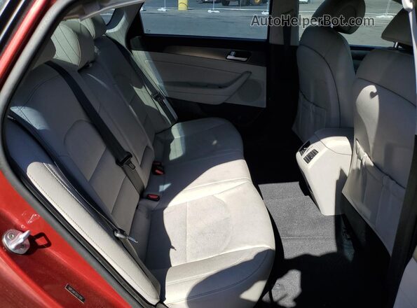 5NPE34AF2GH273591 2016 HYUNDAI SONATA Red Вид задніх сидінь